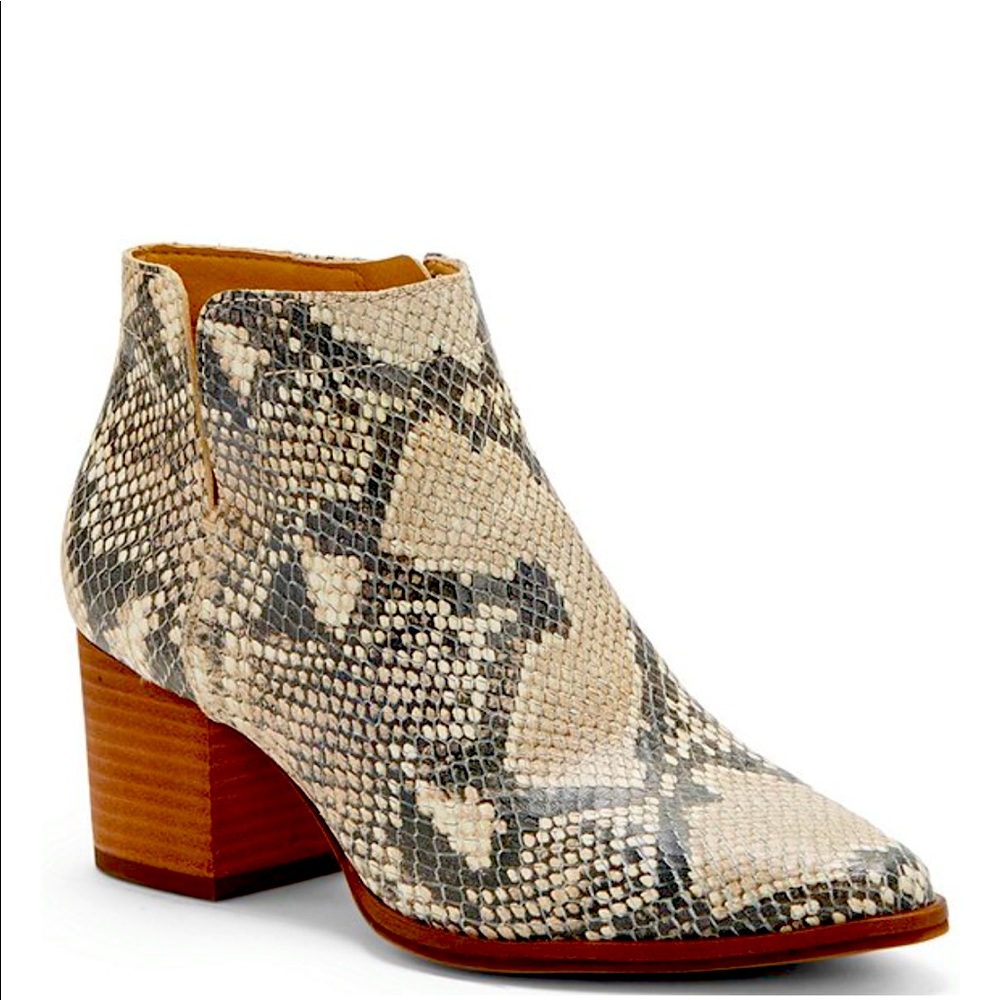 Lucky Brand Leather Jeisa Bootie Snake NIB 9M